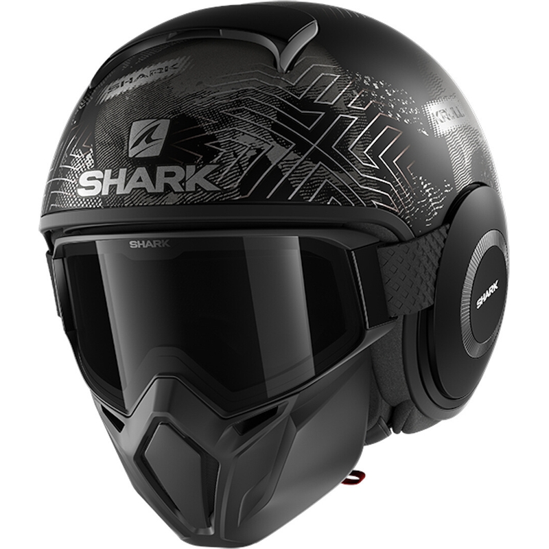 Otvorena kaciga SHARK STREET-DRAK Krull crno-siva