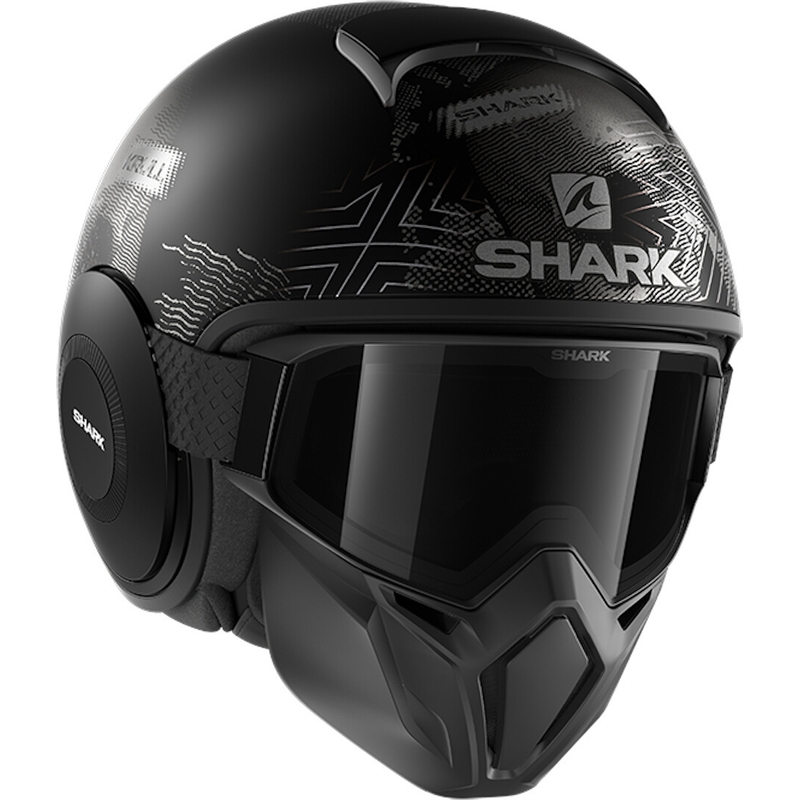 Otvorena kaciga SHARK STREET-DRAK Krull crno-siva