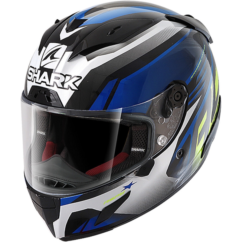 Integralna kaciga SHARK RACE R-PRO Aspy crna-plava-fluo žuta