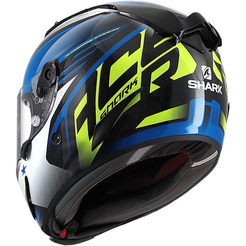 Integralna kaciga SHARK RACE R-PRO Aspy crna-plava-fluo žuta