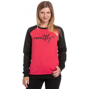 Ženske majice s kapuljačom Meatfly Robin crno-ružičasta rasprodaja