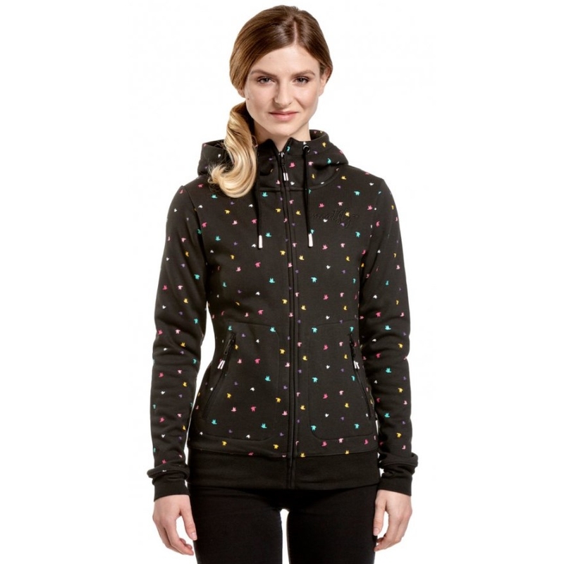 Ženski sweatshirt Meatfly Omni Birds Boja crna rasprodaja