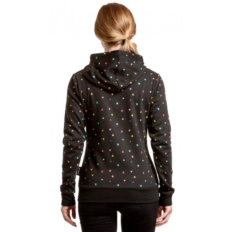 Ženski sweatshirt Meatfly Omni Birds Boja crna rasprodaja