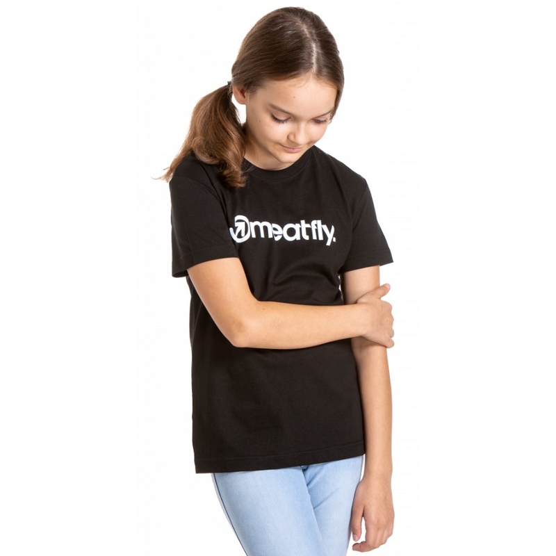 Dječja majica kratkih rukava Meatfly Bart crna rasprodaja