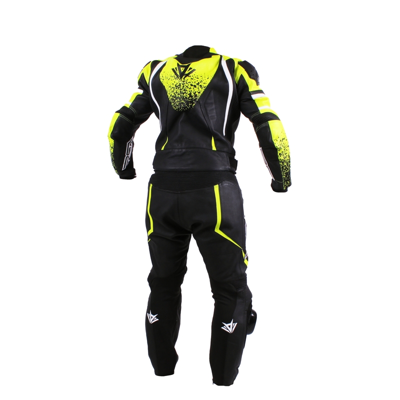 RSA Fluo Glass muško motociklističko odijelo Crno-Fluo žuto rasprodaja