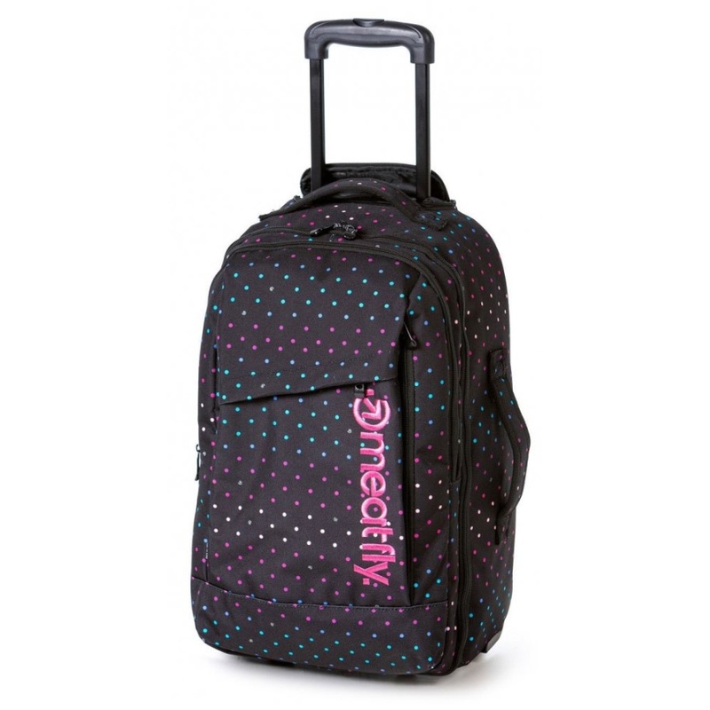 Meatfly Revel Trolley Bag crno-ružičasta