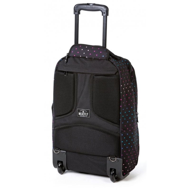 Meatfly Revel Trolley Bag crno-ružičasta