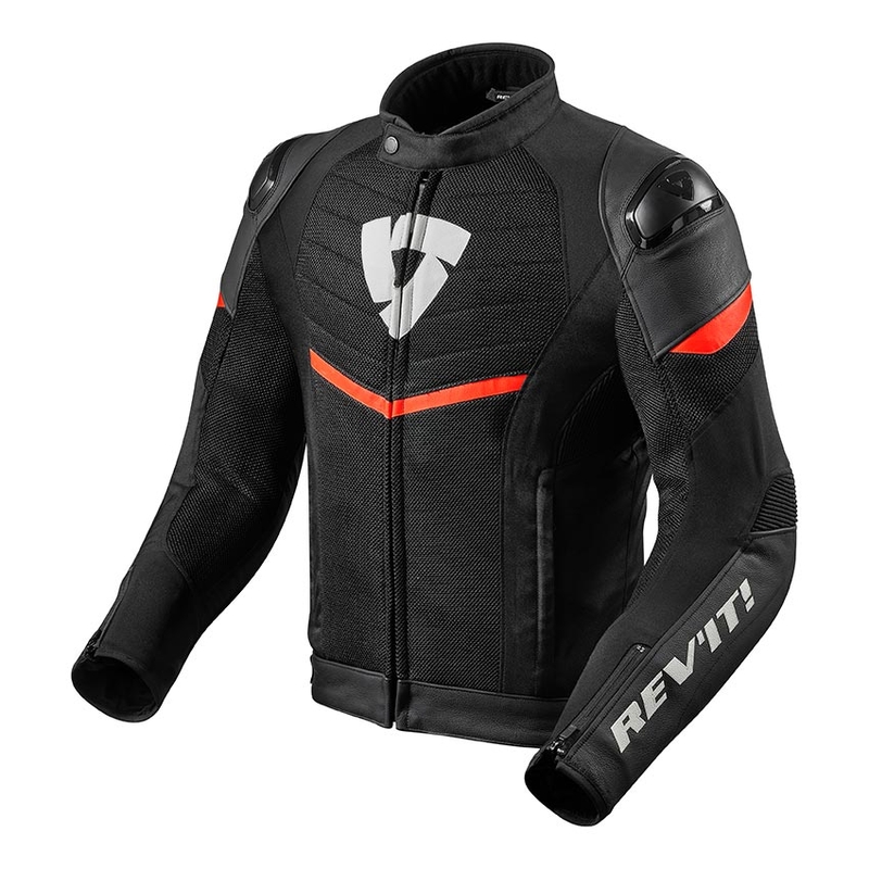 Motociklistička jakna Revit Mantis crno-neon crvena rasprodaja