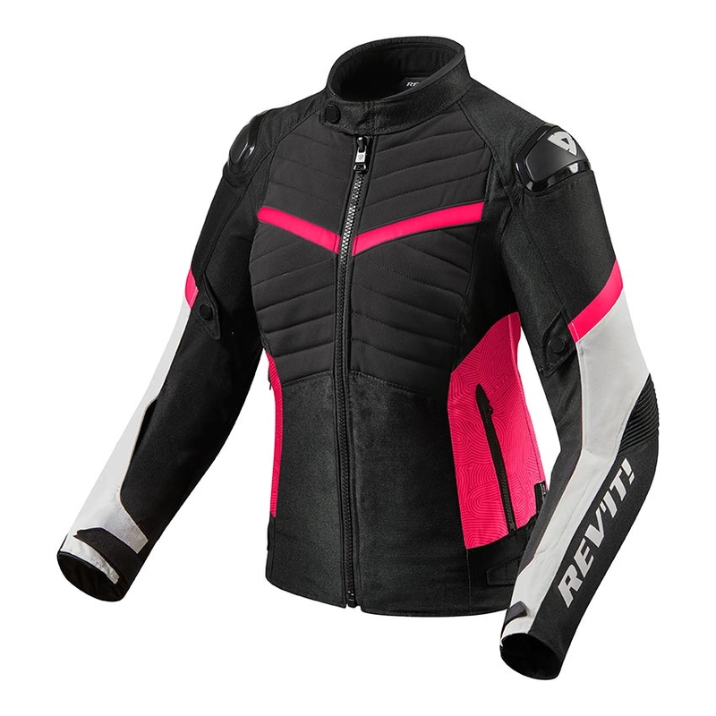 Ženska motociklistička jakna Revit Arc H2O crna/roza rasprodaja