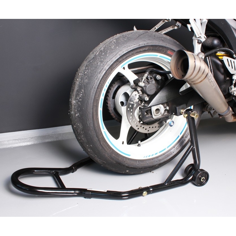 Stalak za motocikl R-TECH - stražnji s kotačima - II. kvaliteta