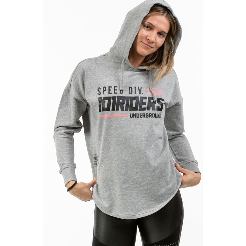 Ženski sweatshirt 101 Riders Flowy21 Melange siva