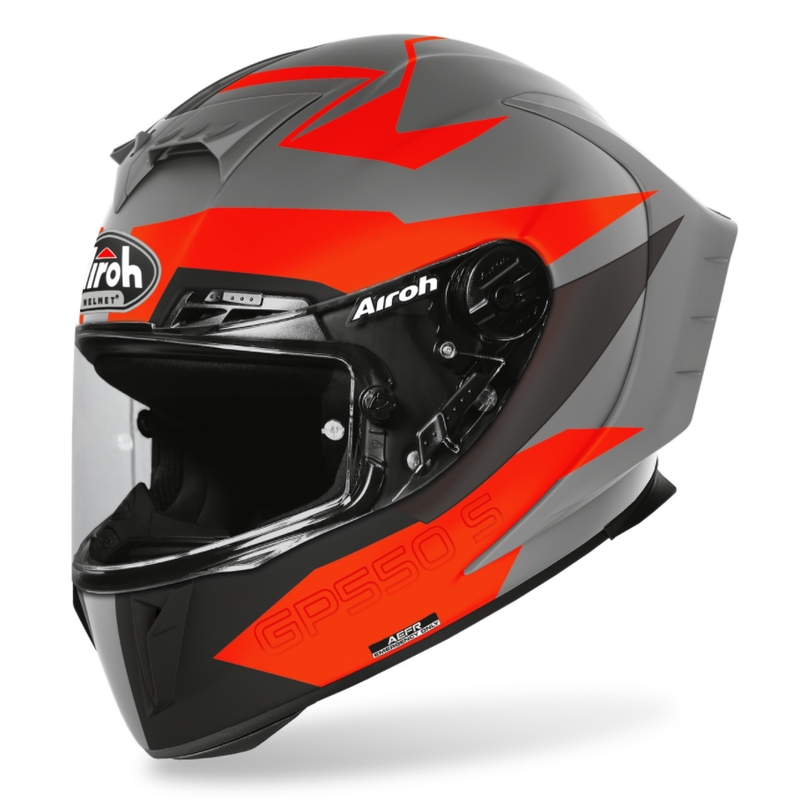 Airoh GP 550S Vector 2021 integralna kaciga crno-sivo-narančasta