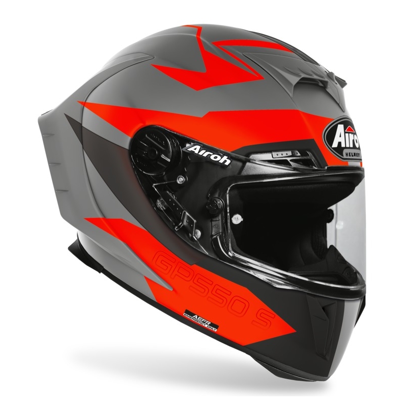 Airoh GP 550S Vector 2021 integralna kaciga crno-sivo-narančasta