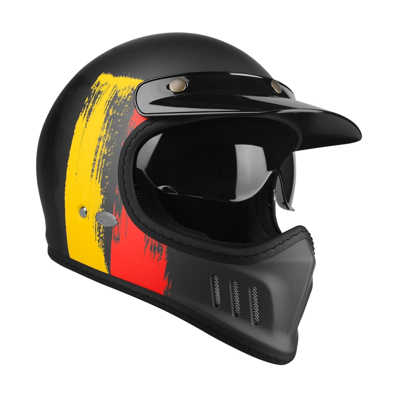 Motociklistička kaciga Lazer Cross TT Belgija crno-crveno-žuta