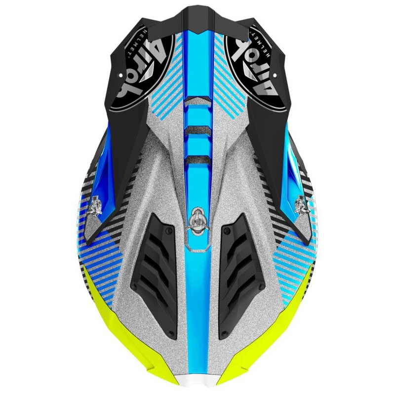 Airoh Aviator 3.0 Wave Motocross kaciga 2022 bijelo-plava-fluo žuta rasprodaja