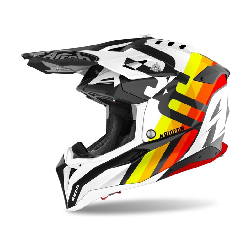 Airoh Aviator 3.0 Rainbow Motocross kaciga 2021 bijelo-žuto-narančasto-crvena rasprodaja