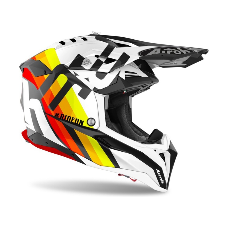Airoh Aviator 3.0 Rainbow Motocross kaciga 2021 bijelo-žuto-narančasto-crvena rasprodaja
