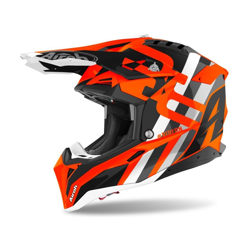Aviator 3.0 Rainbow Motocross kaciga 2021. Narančasto-sivo-bijela rasprodaja