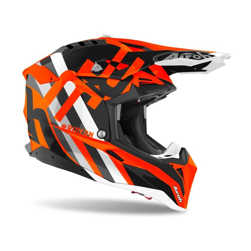 Aviator 3.0 Rainbow Motocross kaciga 2021. Narančasto-sivo-bijela rasprodaja