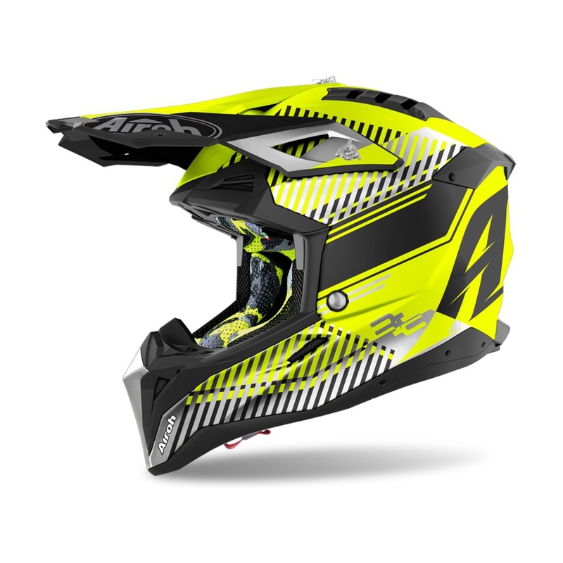 Airoh Aviator 3.0 Wave Motocross kaciga 2022 sivo-fluo žuta rasprodaja