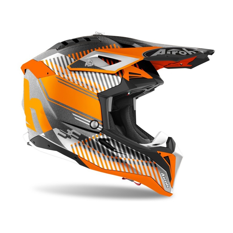 Airoh Aviator 3.0 Wave Motocross kaciga 2022 Narančasto-sivo-bijela rasprodaja