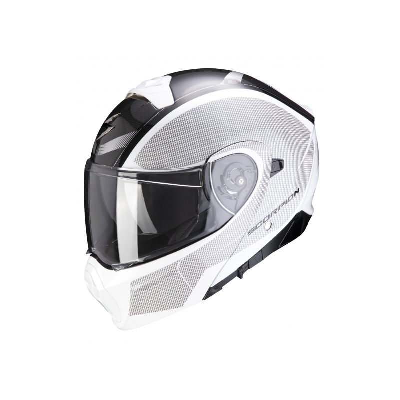 Kaciga na preklop Scorpion EXO-930 Cielo biserno bijelo-crna