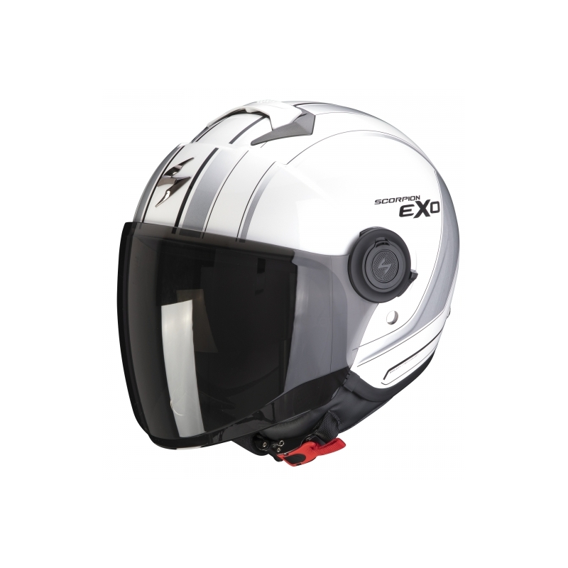 Otvorena motoristička kaciga Scorpion EXO-CITY Scoot bijelo-srebrna