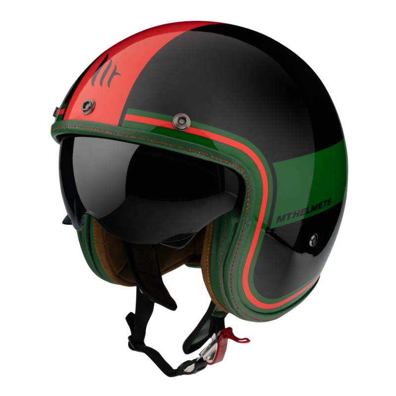 Otvorena kaciga MT LeMans 2 SV Tant crno-crveno-zelena