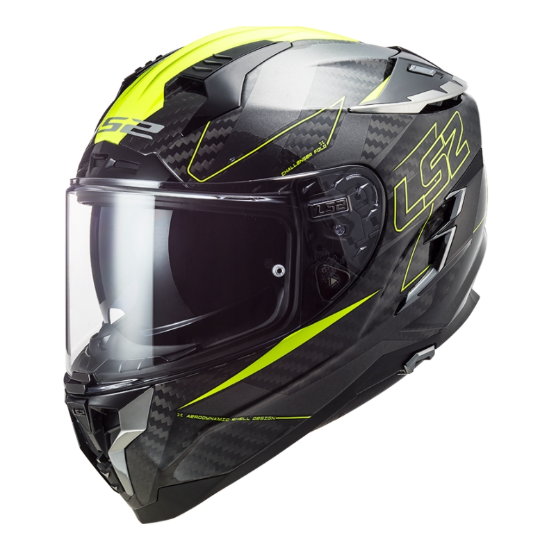 Integralna motociklistička kaciga LS2 FF327 Challenger CT2 Fold crna-fluo žuta