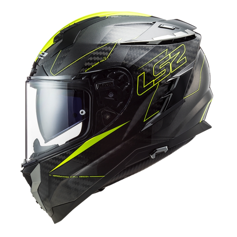 Integralna motociklistička kaciga LS2 FF327 Challenger CT2 Fold crna-fluo žuta