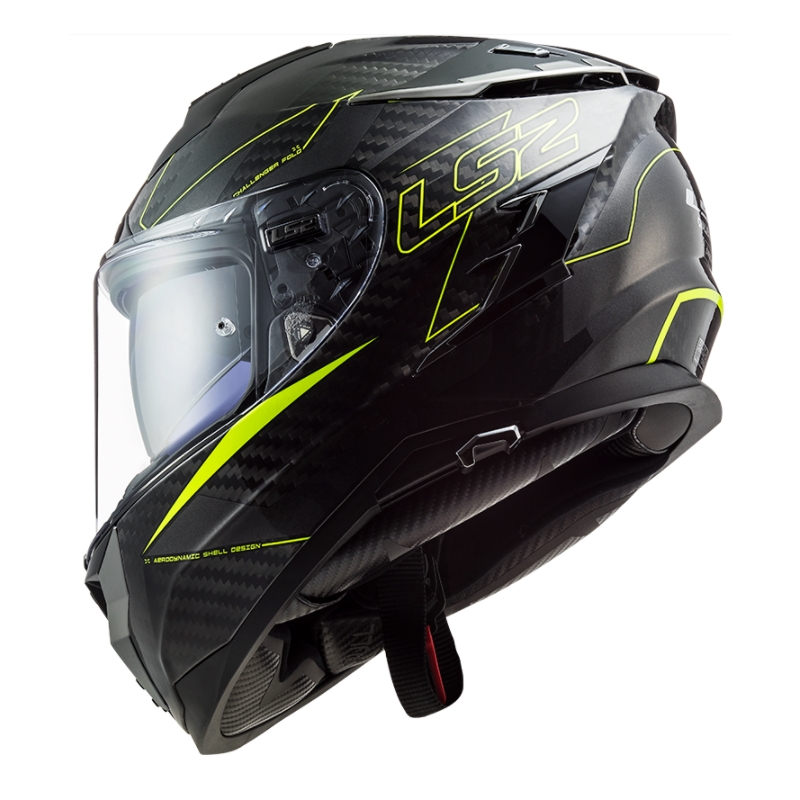 Integralna motociklistička kaciga LS2 FF327 Challenger CT2 Fold crna-fluo žuta