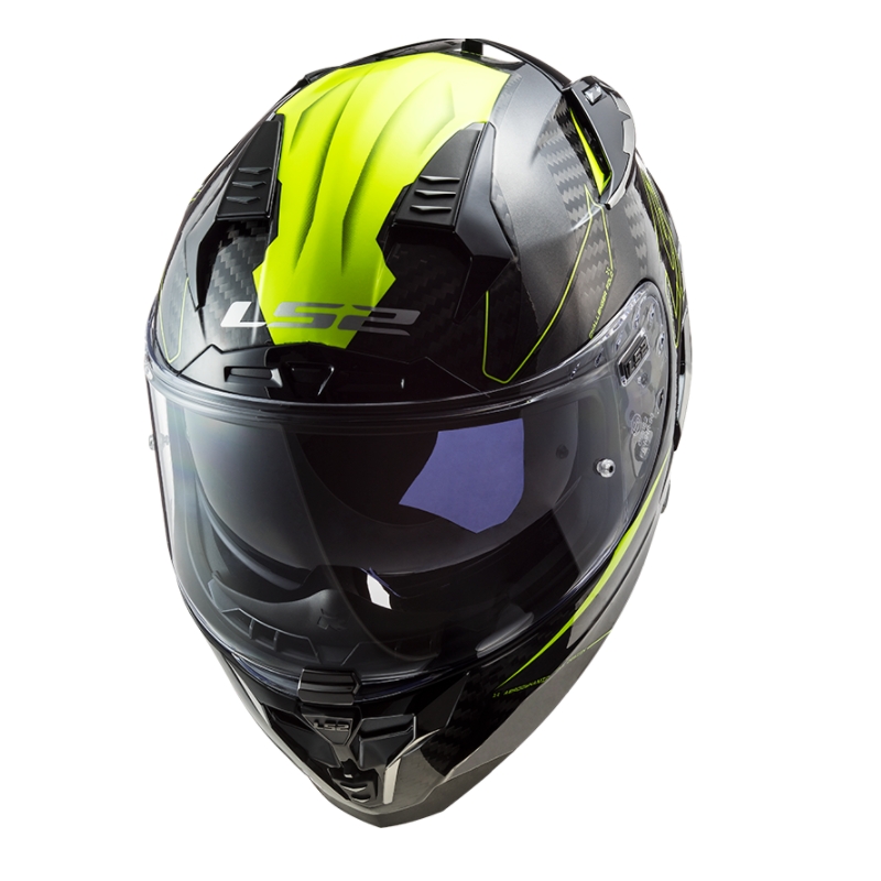Integralna motociklistička kaciga LS2 FF327 Challenger CT2 Fold crna-fluo žuta