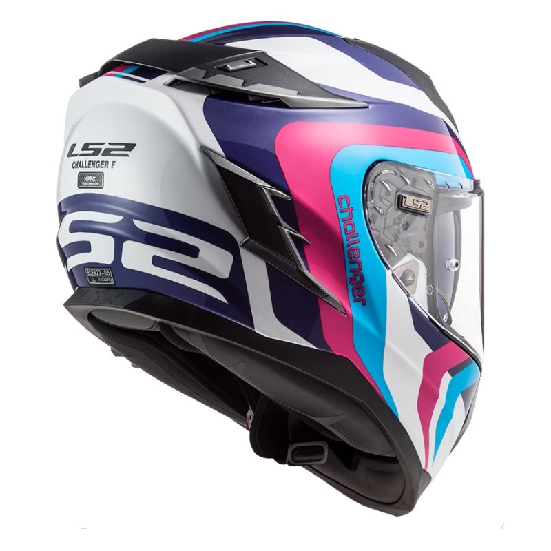 LS2 FF327 Challenger Galactic Full Face motociklistička kaciga bijelo-plavo-roza rasprodaja