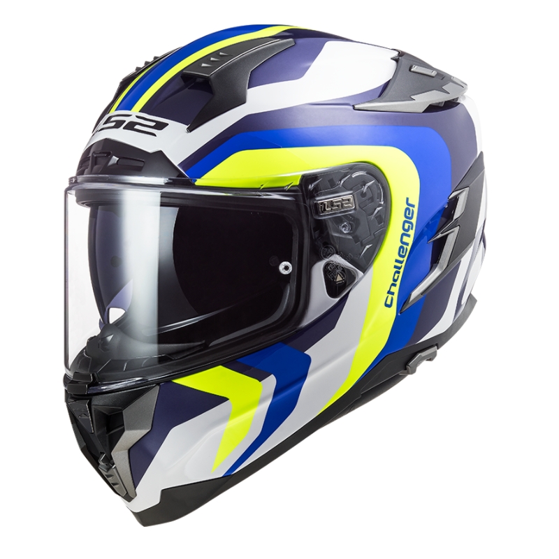 LS2 FF327 Challenger Galactic Full Face motociklistička kaciga plavo-bijela-fluo žuta rasprodaja