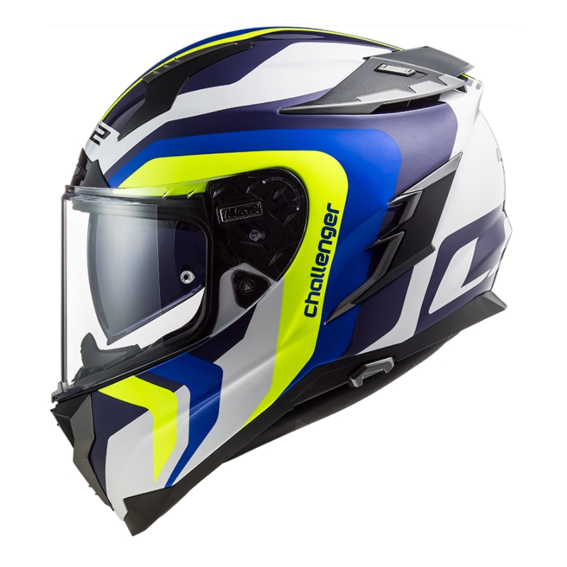 LS2 FF327 Challenger Galactic Full Face motociklistička kaciga plavo-bijela-fluo žuta rasprodaja
