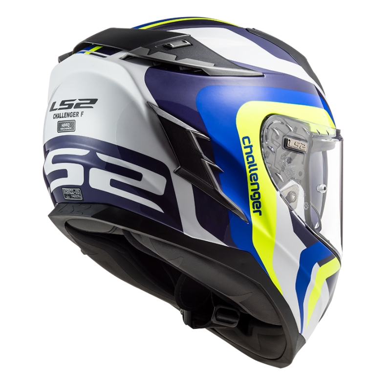 LS2 FF327 Challenger Galactic Full Face motociklistička kaciga plavo-bijela-fluo žuta rasprodaja