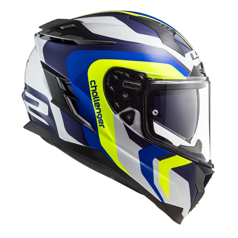 LS2 FF327 Challenger Galactic Full Face motociklistička kaciga plavo-bijela-fluo žuta rasprodaja
