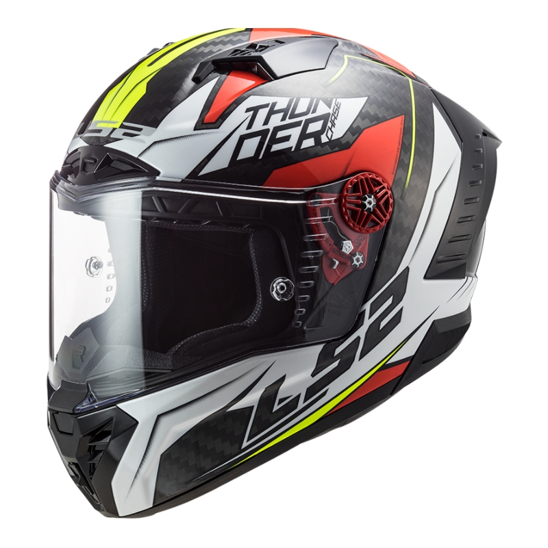 LS2 FF805 Thunder C Chase Full Face motociklistička kaciga crno-bijelo-crvena rasprodaja