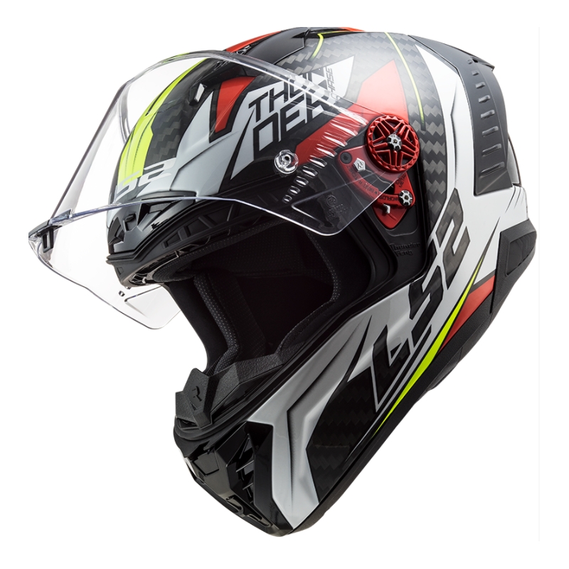 LS2 FF805 Thunder C Chase Full Face motociklistička kaciga crno-bijelo-crvena rasprodaja