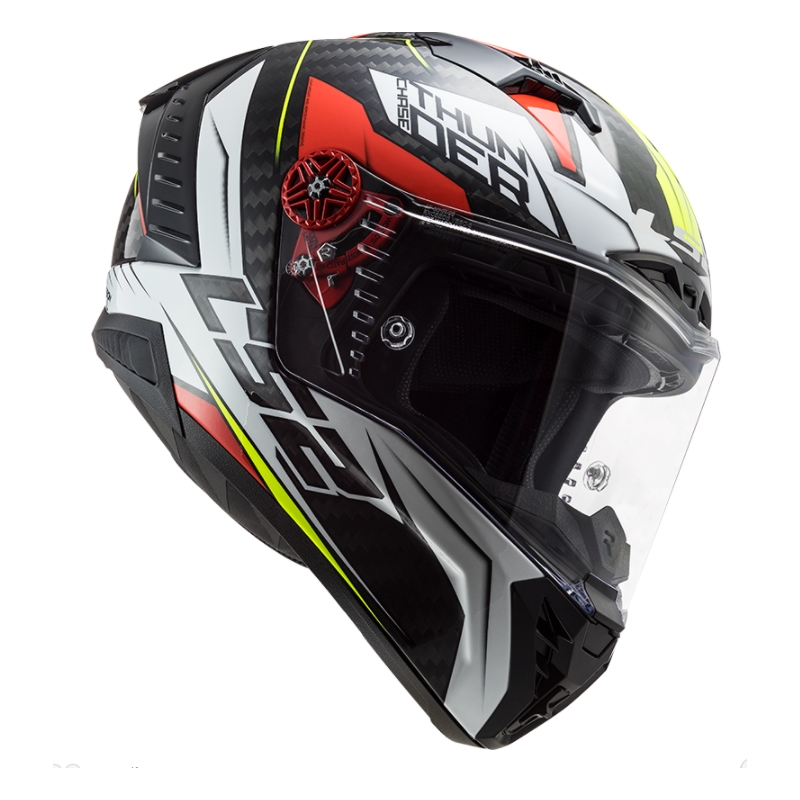 LS2 FF805 Thunder C Chase Full Face motociklistička kaciga crno-bijelo-crvena rasprodaja