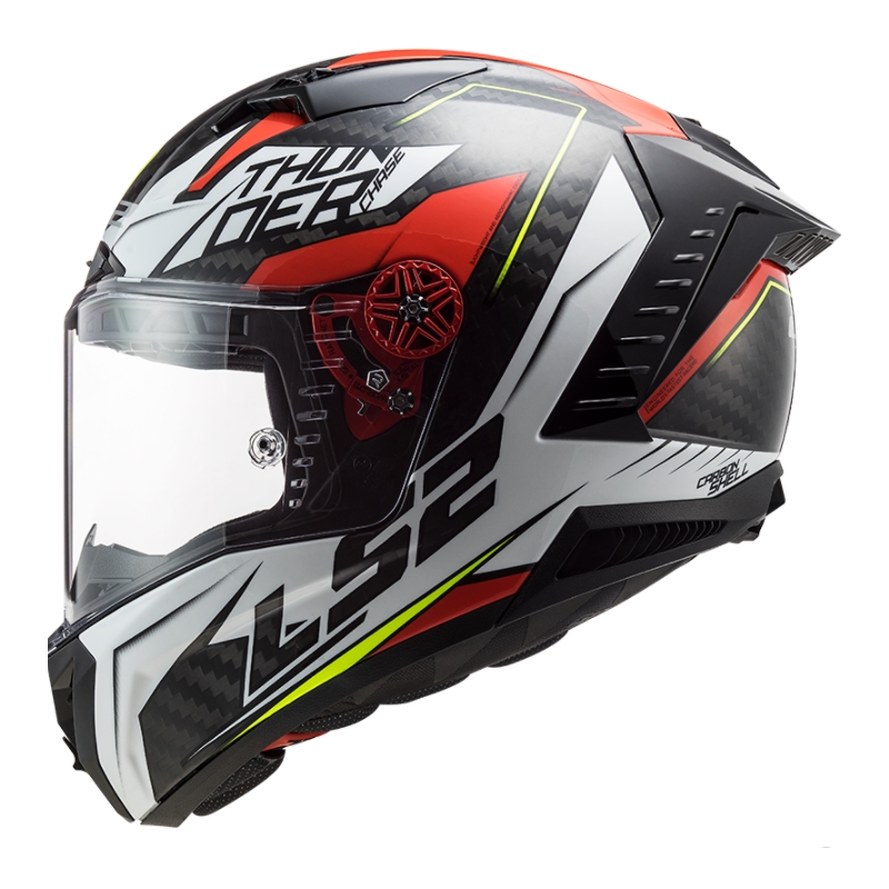 LS2 FF805 Thunder C Chase Full Face motociklistička kaciga crno-bijelo-crvena rasprodaja