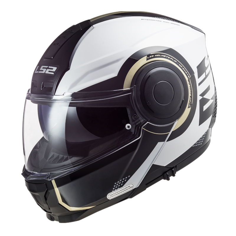 Motociklistička kaciga na preklop LS2 FF902 Scope Arch bijelo-crna