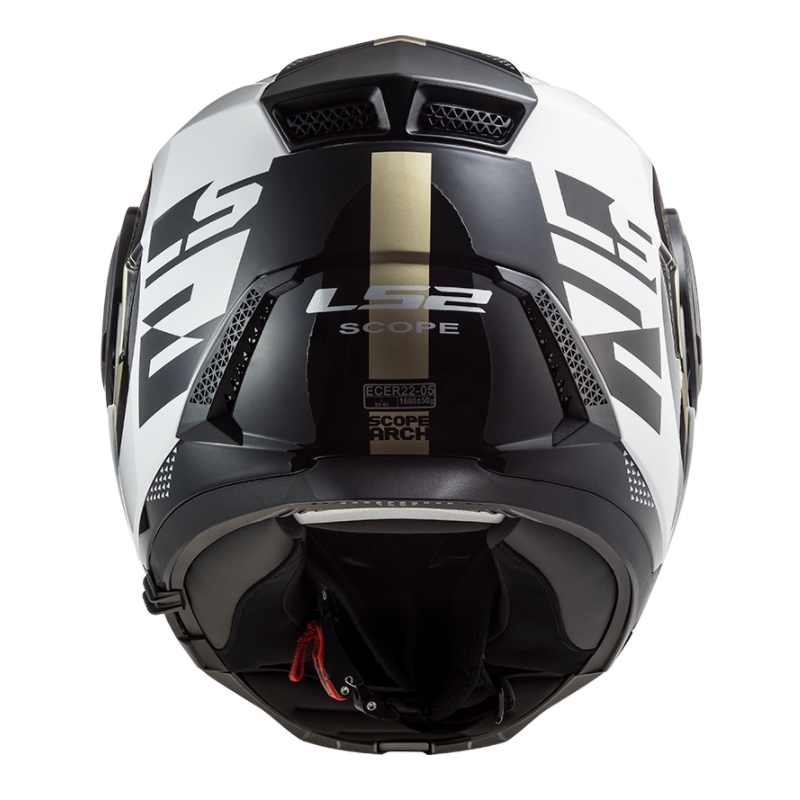 Motociklistička kaciga na preklop LS2 FF902 Scope Arch bijelo-crna