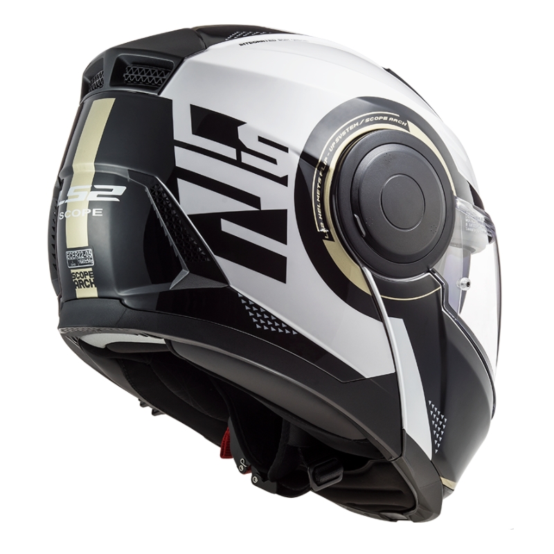 Motociklistička kaciga na preklop LS2 FF902 Scope Arch bijelo-crna