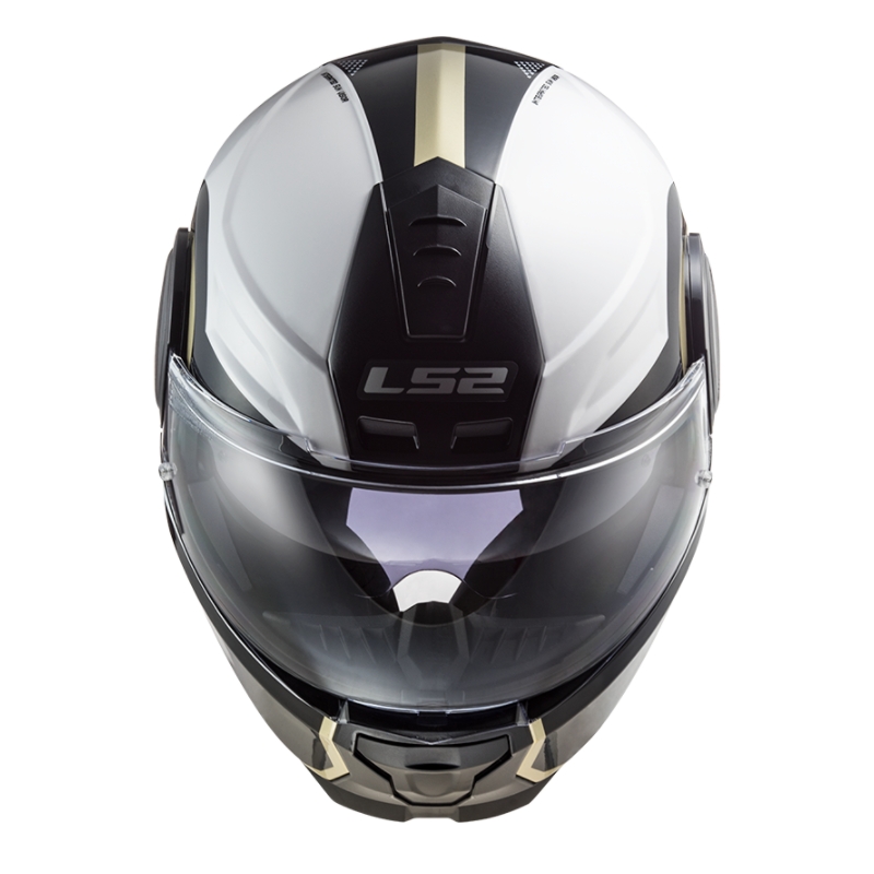 Motociklistička kaciga na preklop LS2 FF902 Scope Arch bijelo-crna