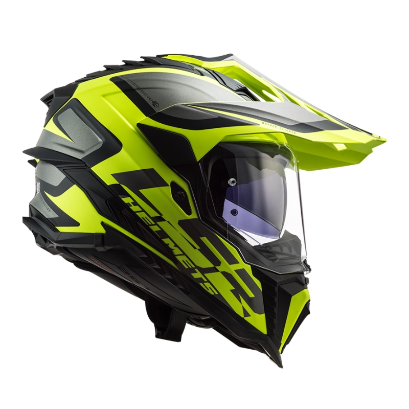 Enduro kaciga LS2 MX701 Explorer Alter crna-siva-fluo žuta