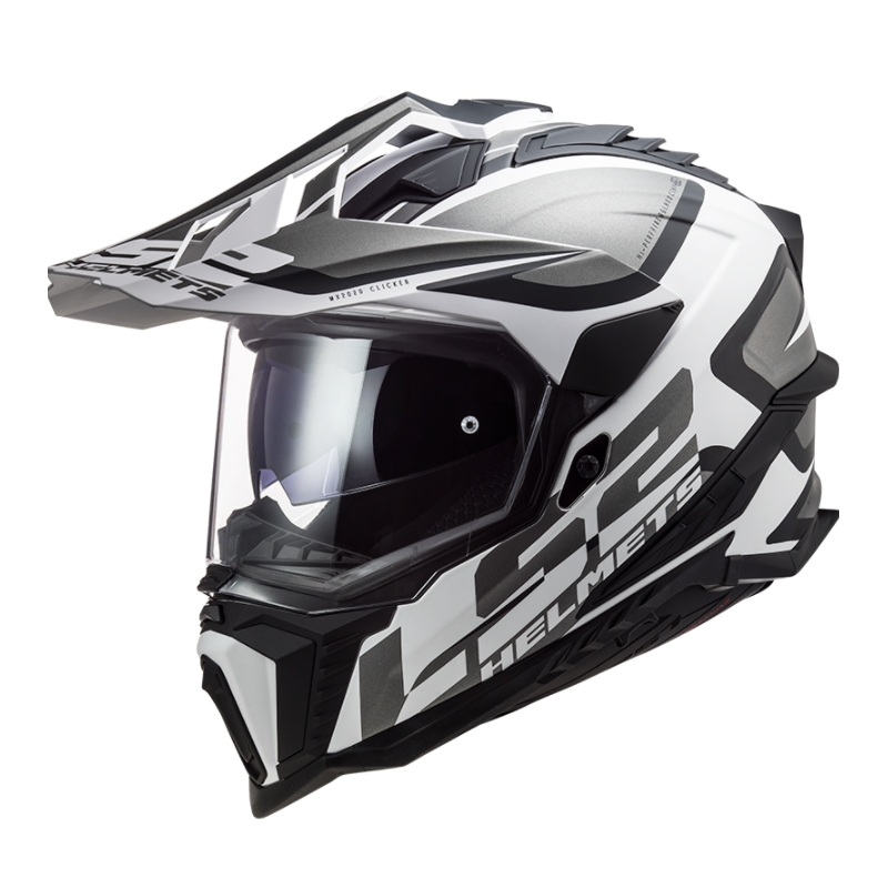 Enduro kaciga LS2 MX701 Explorer Alter bijelo-crno-siva