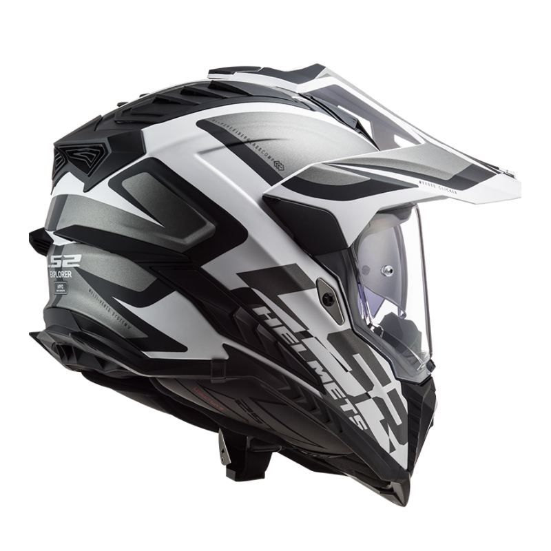 Enduro kaciga LS2 MX701 Explorer Alter bijelo-crno-siva