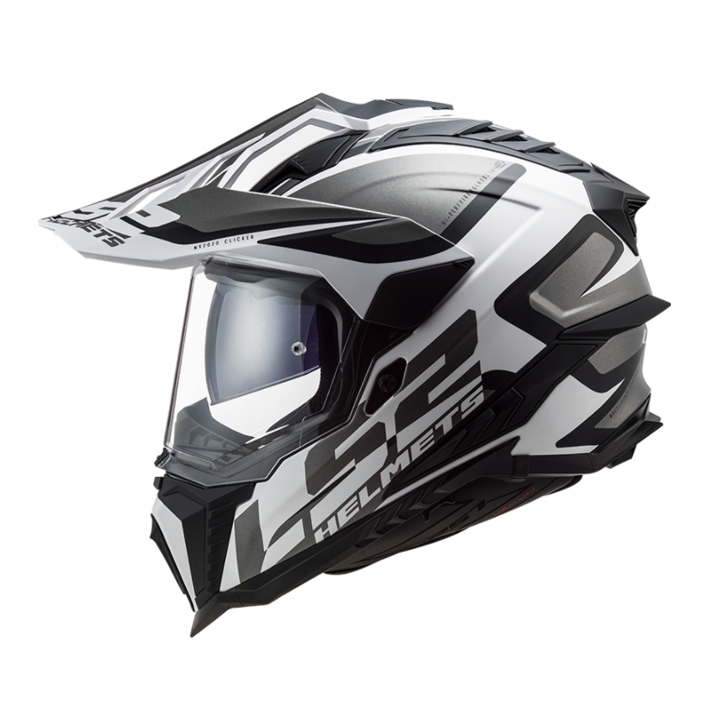 Enduro kaciga LS2 MX701 Explorer Alter bijelo-crno-siva