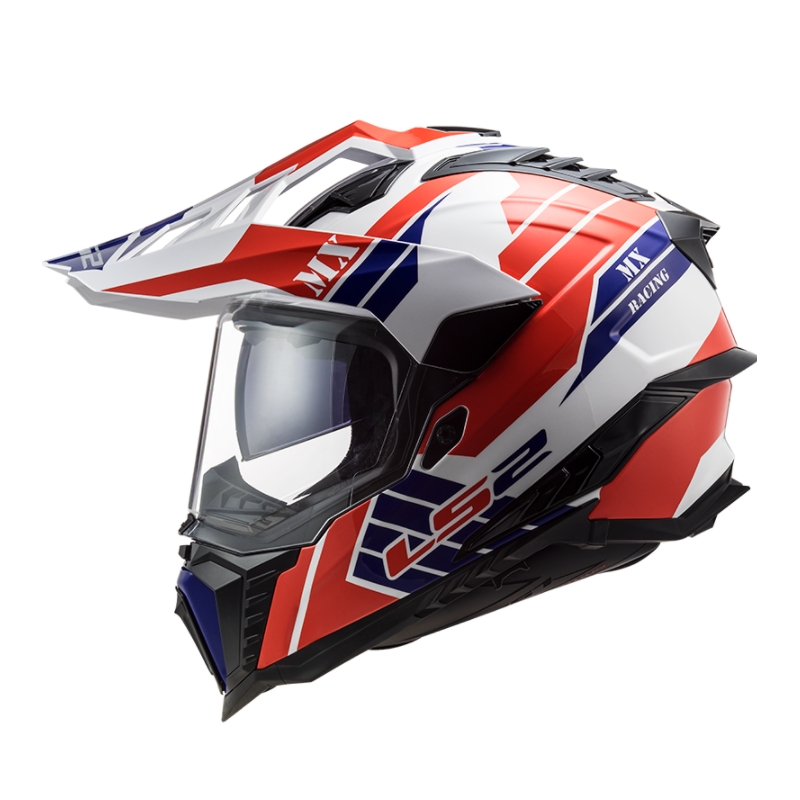 Enduro kaciga LS2 MX701 Explorer Atlantis bijela-plava-crvena rasprodaja